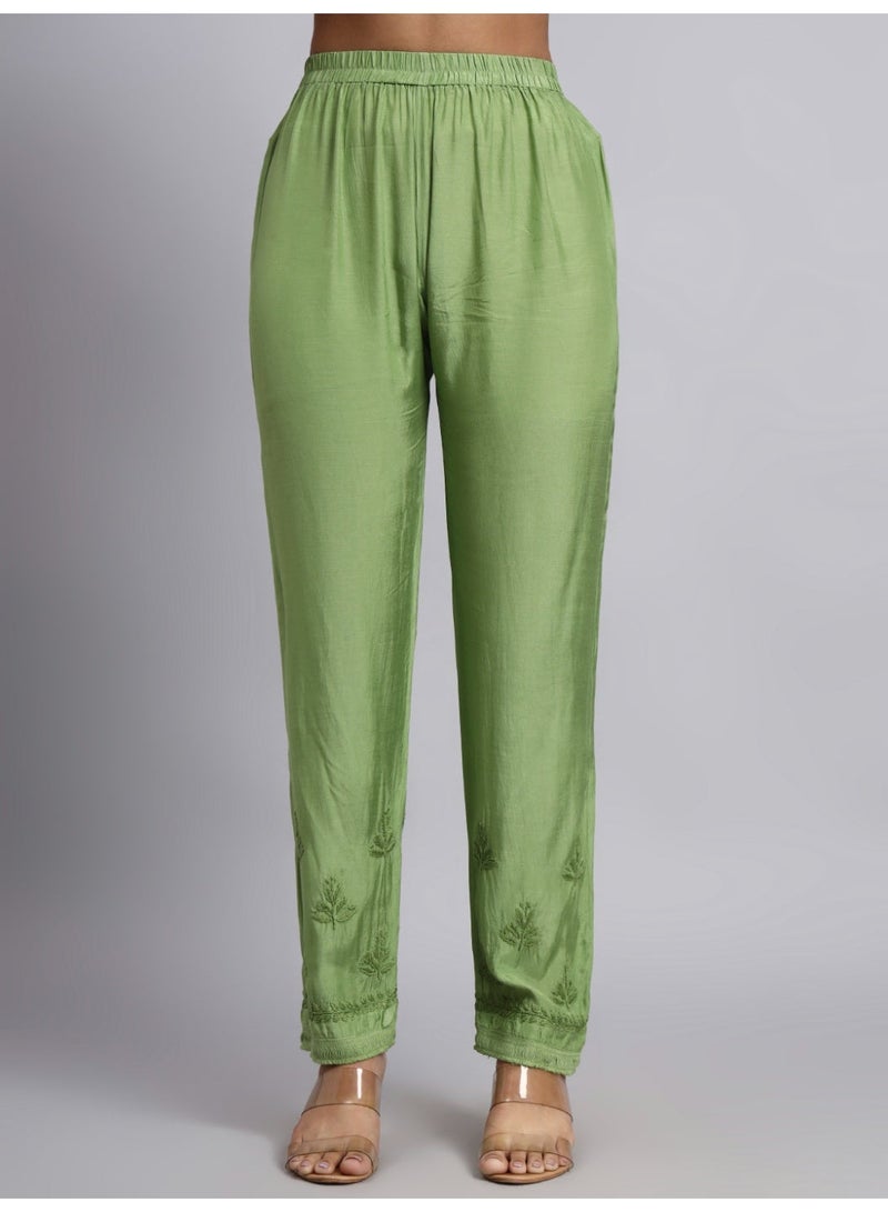 الايا طقم كورتا موسلين مطرز يدويًا بتدرج لوني شيكانكاري - Image 4